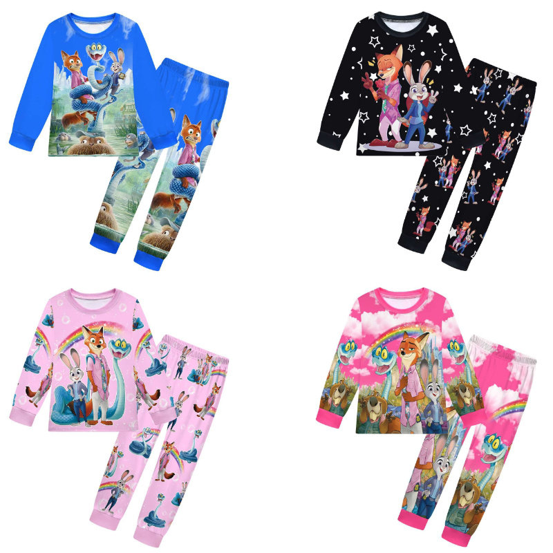疯狂动物城2Zootopia 儿童套装春秋款睡衣家居服长袖长裤套装
