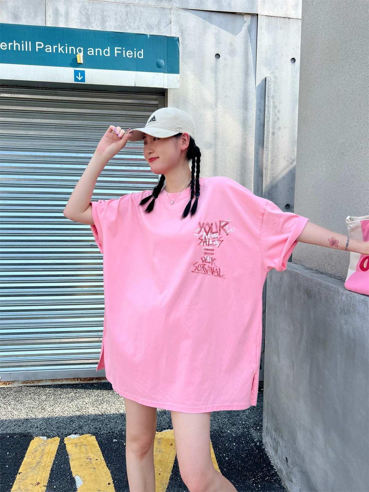 短袖t恤女宽松重工刺绣亮片上衣