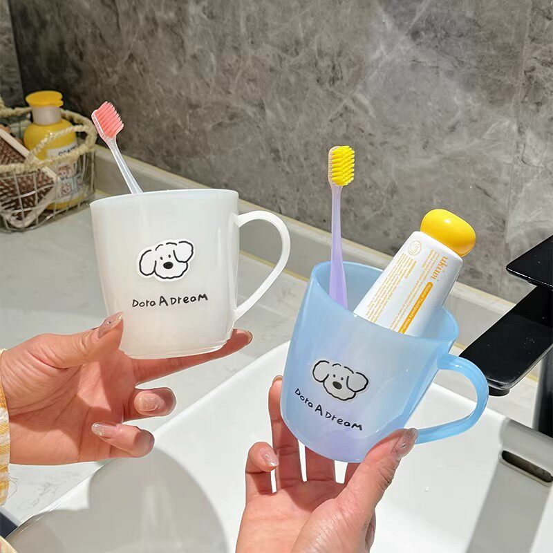 果冻杯漱口牙杯高颜值卡通防摔霉卫生间成人情侣家用简约好物推荐