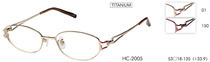 013款SEIKO精工超轻纯钛优雅女款全框近视眼镜框架HC2005