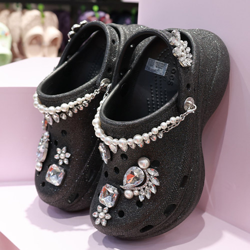 crocs女鞋闪耀带钻珍珠凉拖鞋