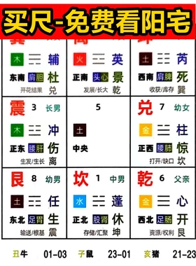 于老师奇门风水专用九宫八卦尺立极尺 八宅九宫尺 新手专用 罗盘