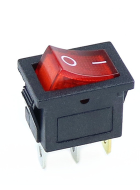 15*21黑/红色船型开关XL601-101 3脚2档 250V6A/125V10A KCD1-101