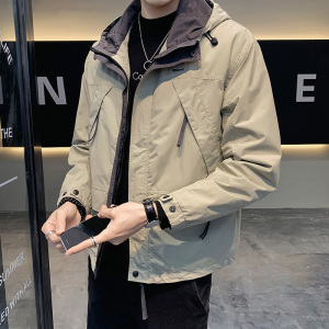 100%聚酯纤维 秋装新款连帽工装夹克男秋季外套潮JK8810-P90控118图片