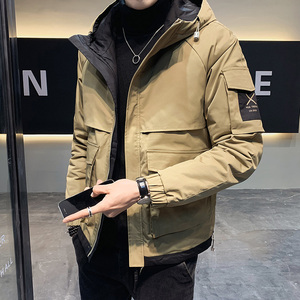 100%聚酯纤维 2021秋装新款男士连帽工装夹克外套JK8809-P75控98图片
