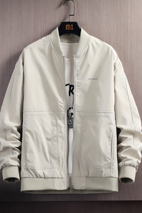 挂拍 100%聚酯纤维 秋季棒球领夹克休闲宽松外套男JK8835-P65控98图片