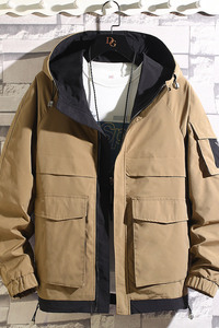 挂拍 100%聚酯纤维 秋装新款男士连帽夹克工装外套JK8809-P75控98图片