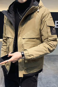 100%聚酯纤维 2021秋装新款男士连帽工装夹克外套JK8809-P75控98图片