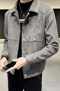 100%聚酯纤维 2021新款夹克男秋季休闲修身外套潮JK8801-P95控138图片