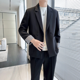 轻熟风2025秋装新款个性潮牌小西装外套男痞帅西服单西9917-P100，男装西服，电商D211