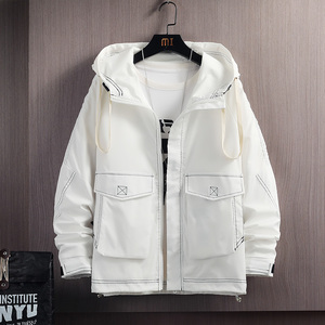 挂拍100%聚酯纤维秋装新款连帽夹克男休闲外套潮 JK8821-P85控118图片