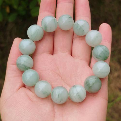 天然新疆天山翠飘花16MM手串