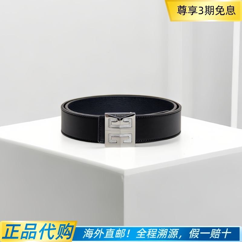 Givenchy 男士4G扣腰带纪梵希小牛皮皮带 正品代购 BK4051K18K