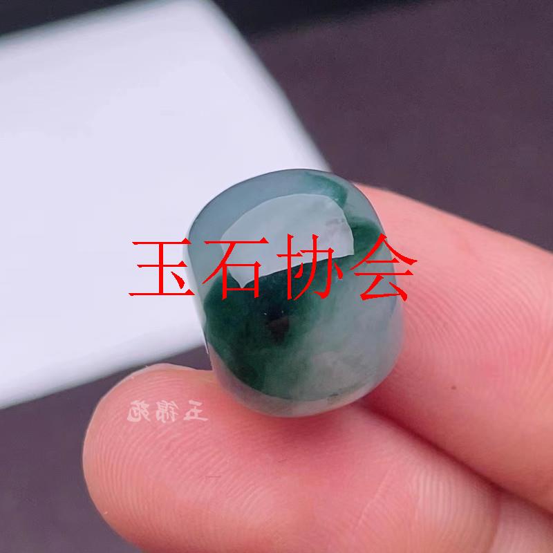 缅甸料冰糯飘蓝花转运珠项链玉石