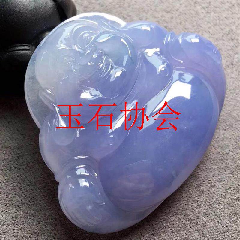 缅甸老坑佛公新款挂件高端冰种紫罗兰翡翠色毛衣项链女款玉佛吊坠