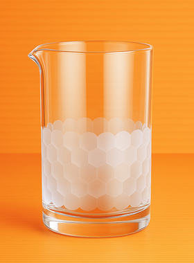 BARSOUL无铅水晶人工吹制纯手工刻花蜂巢锻造调酒搅拌杯调酒