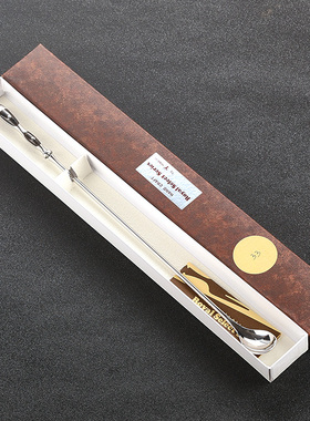 日本原装进口YAMACHU光面左右手均可使用调酒搅拌棒吧勺BarSpoon