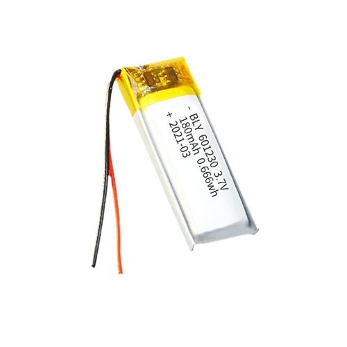 601230聚合物锂电池180mAh 3.7V蓝牙耳机计步器教鞭录音笔锂电池