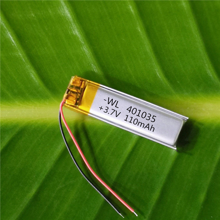 401035聚合物锂电池110mAh 3.7V 401235 501035 501235 601235