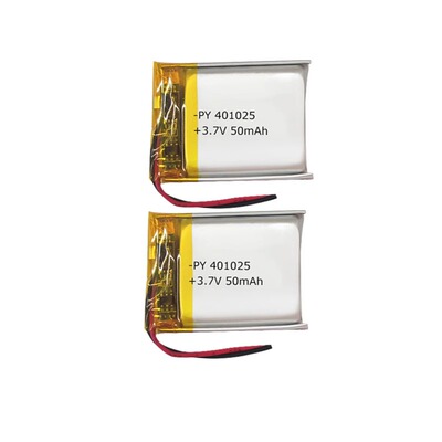 401025聚合物锂电池3.7v50mAh蓝牙耳机电子玩具遥控器电池