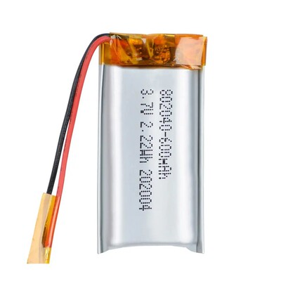 聚合物锂电池802040 3.7V  600mah 按摩器 LED灯 小音箱使用