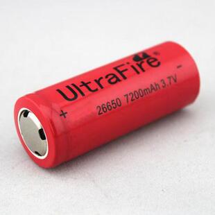 亚马逊热卖 超大容量 26650锂电池3.7V强光手电筒专用7200m