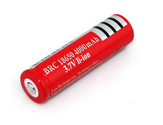 18650锂电池 1200mah3.7v高容量尖头 强光手电筒锂电池