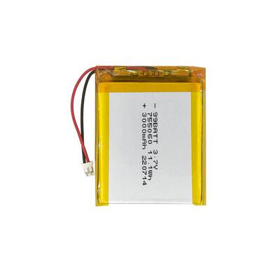 755060认证525060 3.7V2000mah车载监控发热服万用表聚合物锂电池