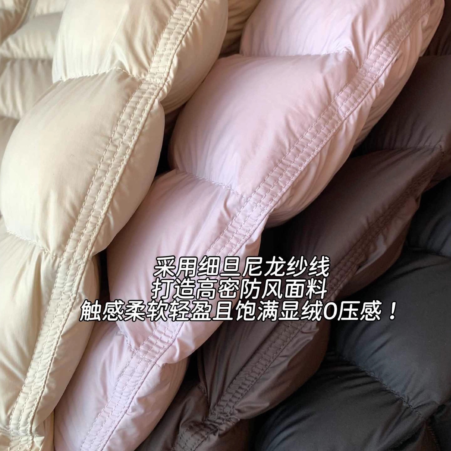 THEWOW安心绒90%白鸭绒 杜邦三防蓬松饱满廓形一体连帽排骨羽绒服