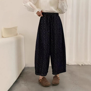 牛仔裤 子新款 女八分印花哈伦牛仔裤 慵懒风裤 宽松休闲韩版 26年春款