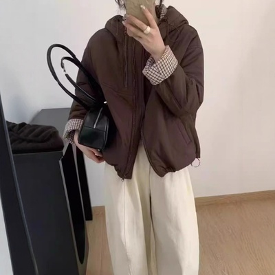 爆款夹棉服厚外套女款秋冬2025新款小个子加棉夹克休闲百搭冲锋衣