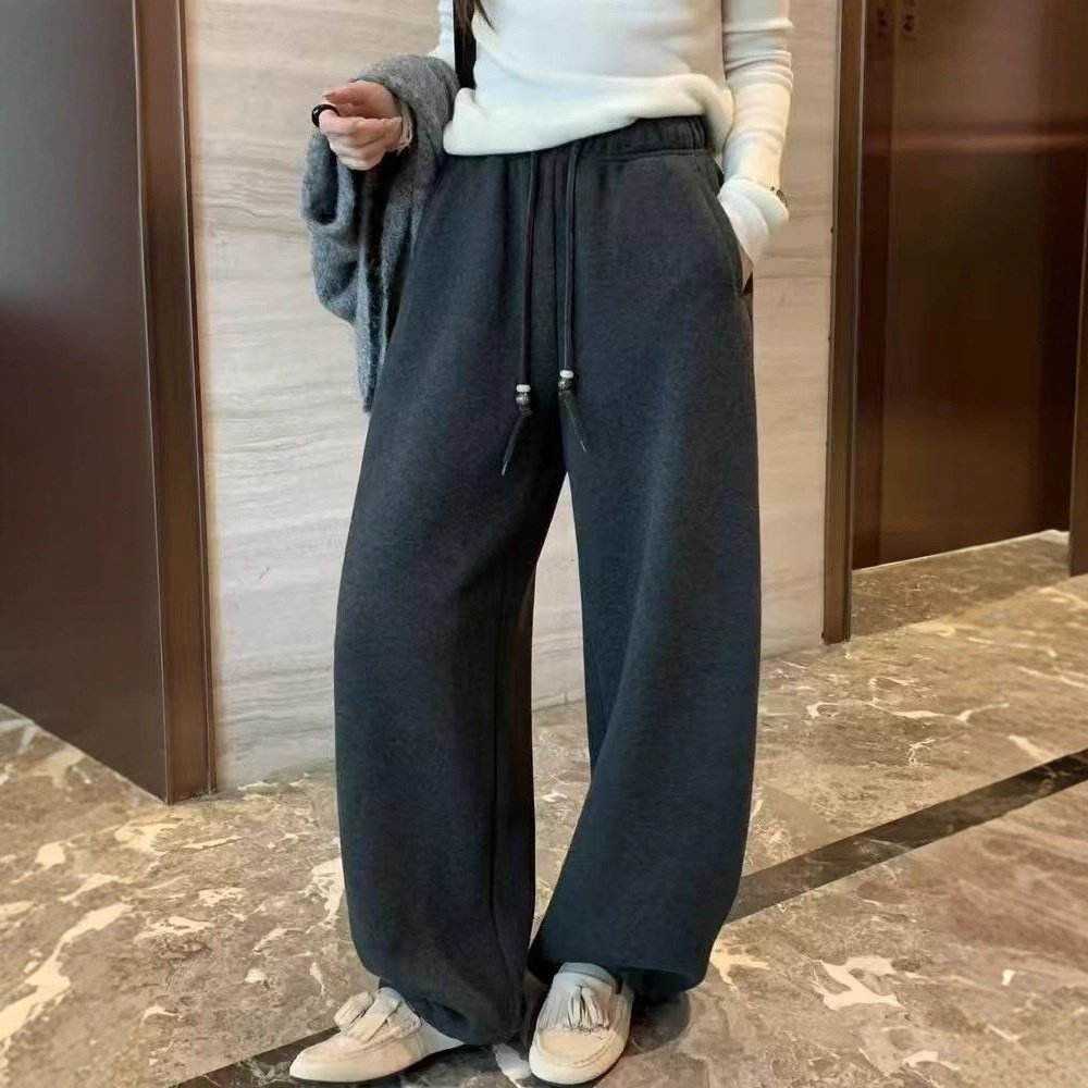 25年棉裤女加绒加厚韩版宽松休闲棉裤冬款慵懒风卫裤棉裤新款裤子