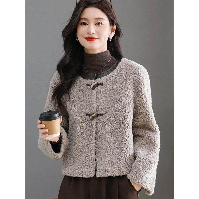 水貂绒皮草大衣外套女开衫短款圆领羊毛衫宽松2025秋冬新款羊剪绒,女装/女士精品,毛针织衫,淘宝优惠券,粉丝福利购,淘宝优惠卷
