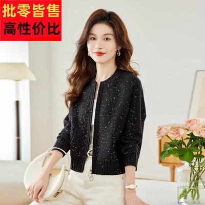 小个子短款毛衣外套女士春装2025年新款今年流行爆款外搭针织开衫