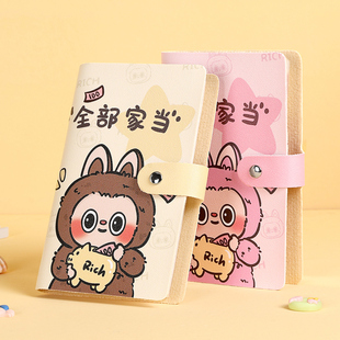 卡通存钱本儿童存钱夹钱册可放现金一万元 钱包收纳本带锁2025