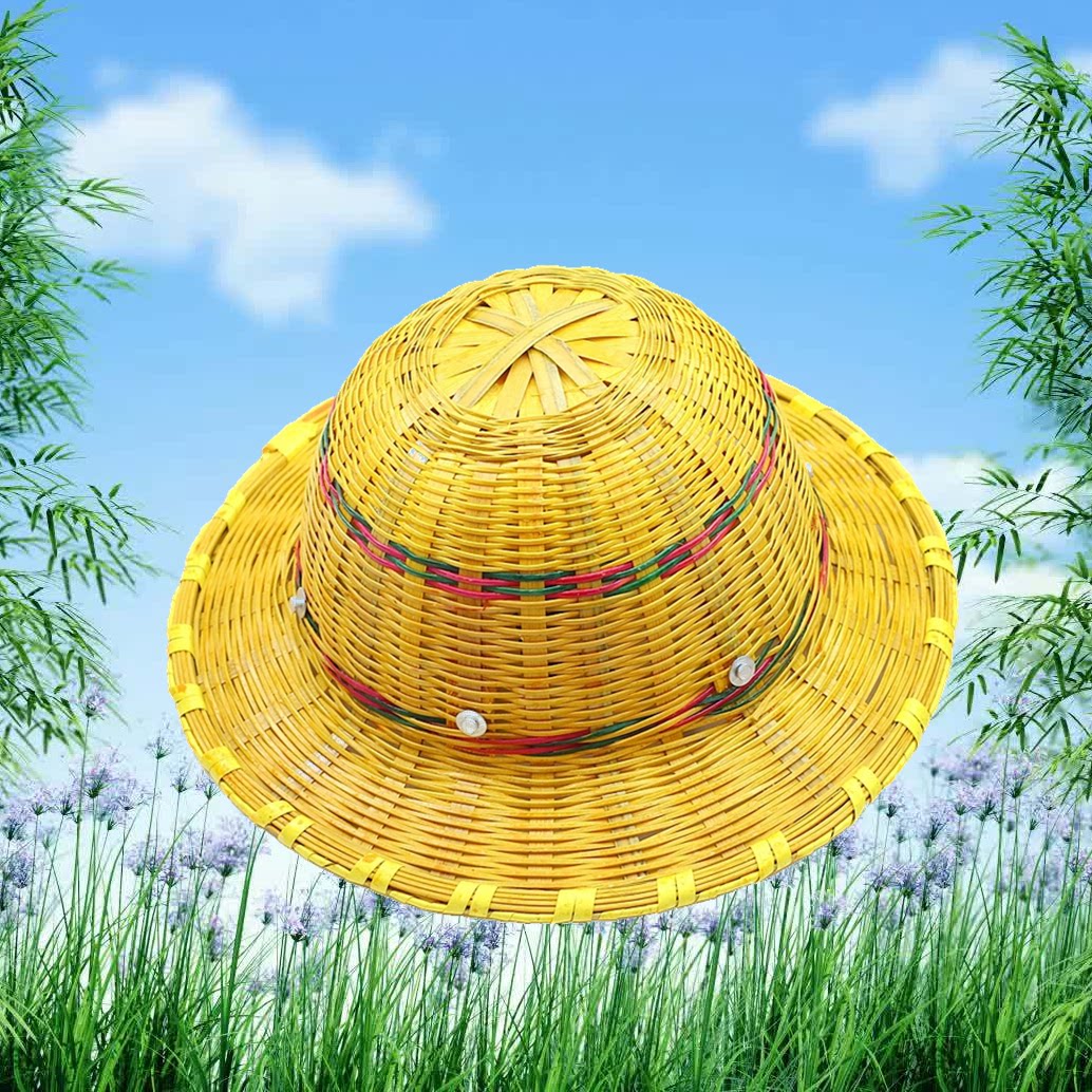 安全帽 竹编安全帽 纯手工制作 防护帽子