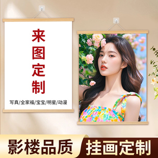 高清打印油画布挂画定制照片来图定制艺术个人写真照摄影照装饰画