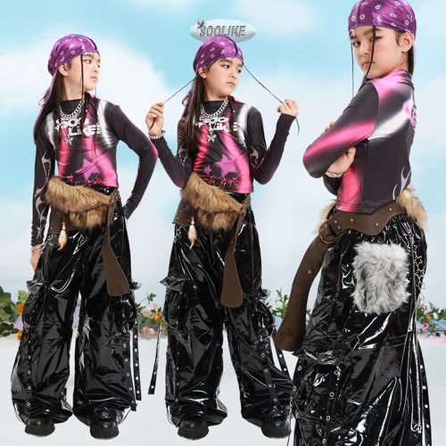 女童爵士舞hiphop服装套装