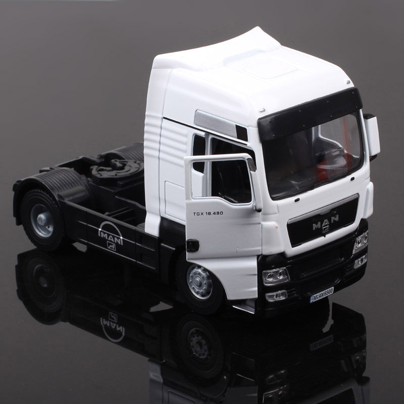 1:43俊基曼恩man tgx 18卡车头货柜车拖头牵引车仿真汽车模型开门