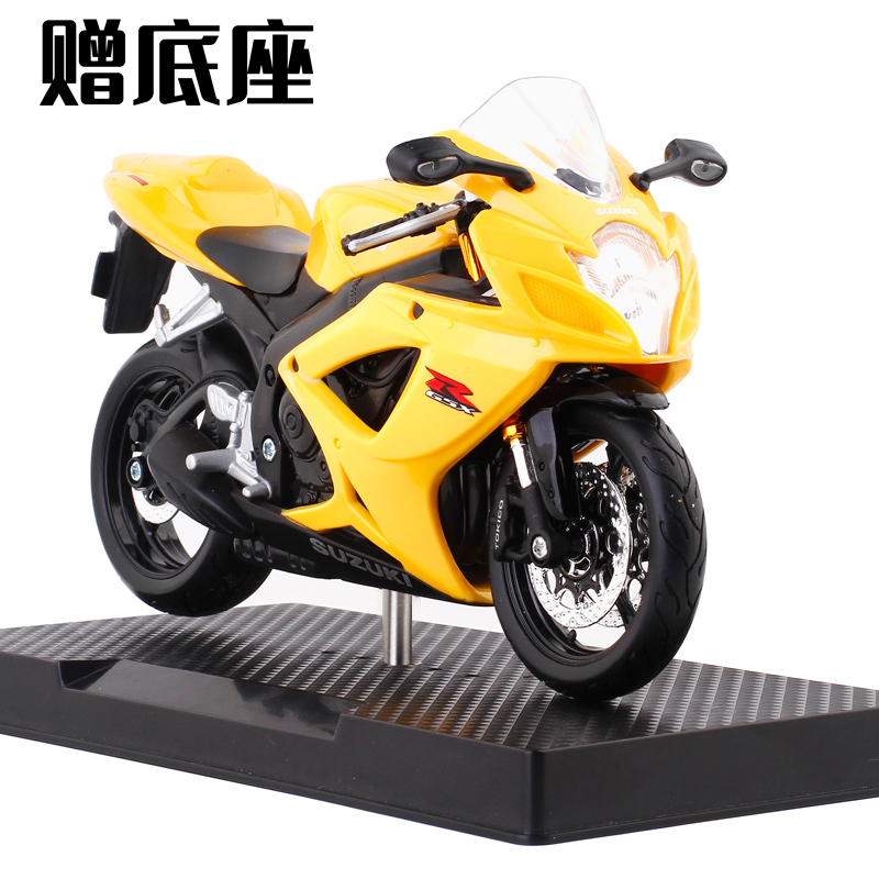 1:12 铃木suzuki gsx r600合金摩托车模型赛车玩具
