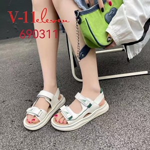 品牌时尚女鞋夏季新款平底运动真皮休闲舒适百搭外穿沙鞋滩凉鞋