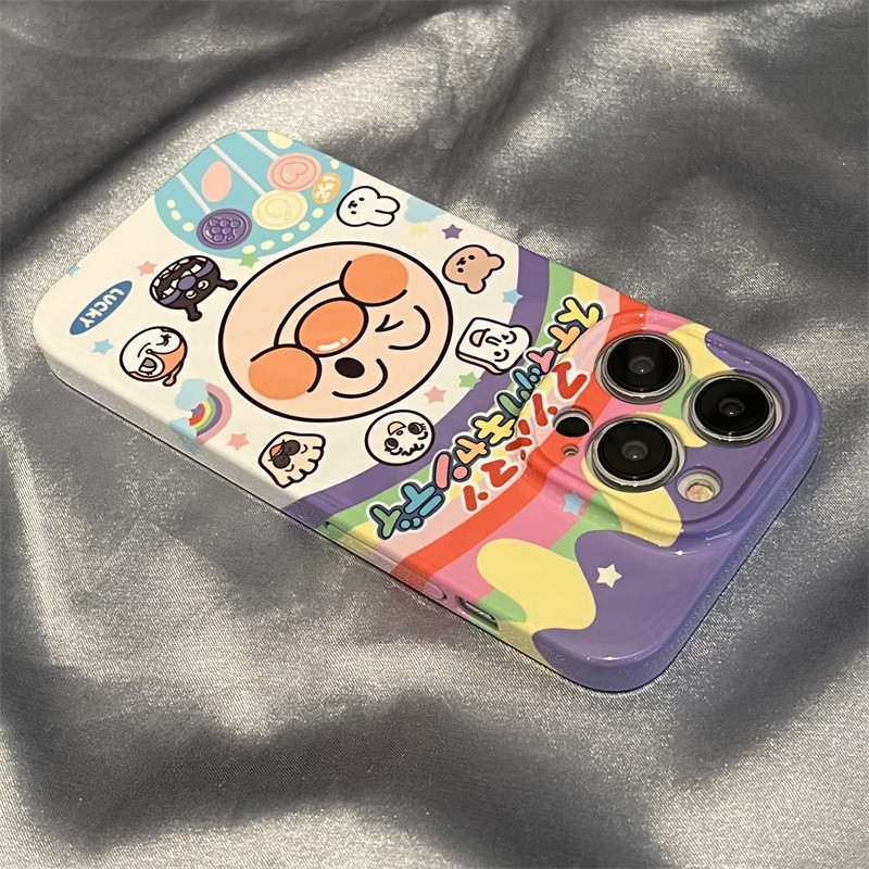 iPhone16promax彩虹面包超人适用苹果14手机壳可爱iphone13promax超薄菲林12防摔软壳11华为荣