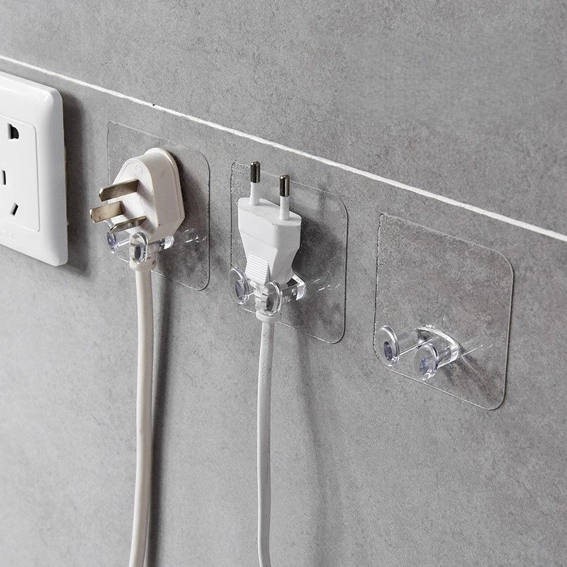塑料插头挂钩透明电源挂勾粘胶收纳免钉粘钩电线插头粘贴支架挂钩,收纳整理,挂钩/粘钩,淘宝优惠券,粉丝福利购,淘宝优惠卷