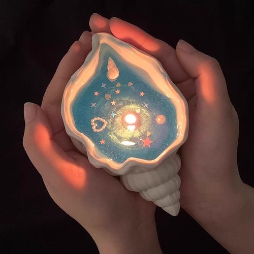 海螺香薰蜡烛卧室氛围感摆件