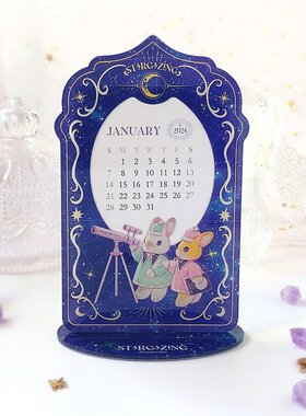 澳门Kumayankee 观星兔兔亚克力插卡月历 限量
