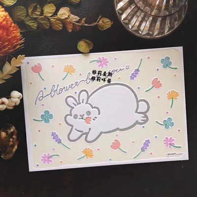 台湾peipei 缤纷小花 凸版明信片