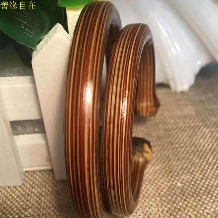 西藏天然金丝藤手镯无节双龙头风藤鸡血藤金刚藤药藤男女款木手镯