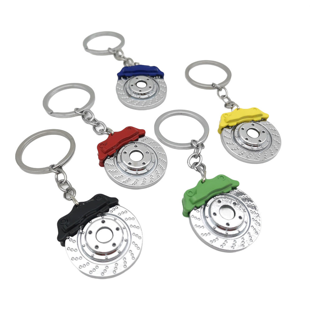 现货金属钥匙扣改装轮毂刹车盘卡钳汽车钥匙扣挂件