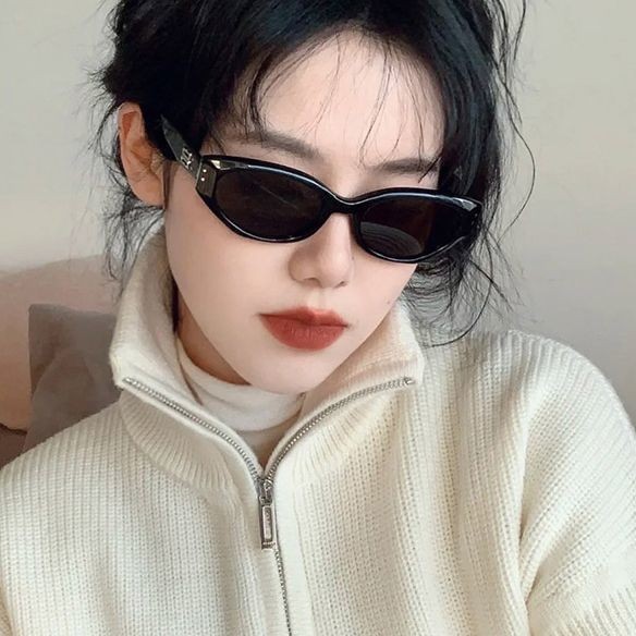 美式复古窄框墨镜高遮光深色镜片通勤自驾海边游玩防紫外线太阳镜