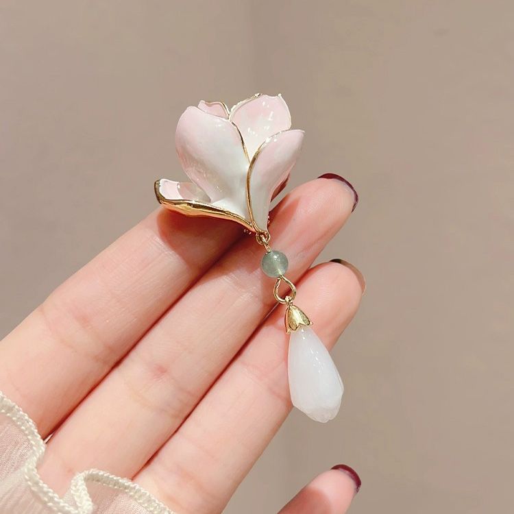 旗袍流苏高档复古玉兰花西装